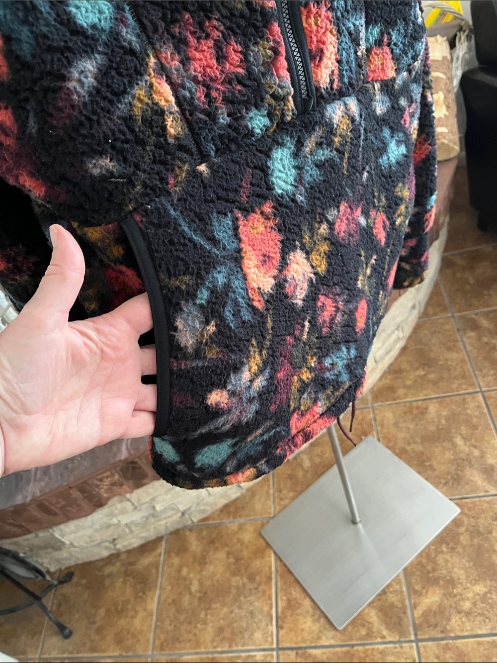 Prana Flora Fleece Hoodie Size Large - Picture 3 of 5